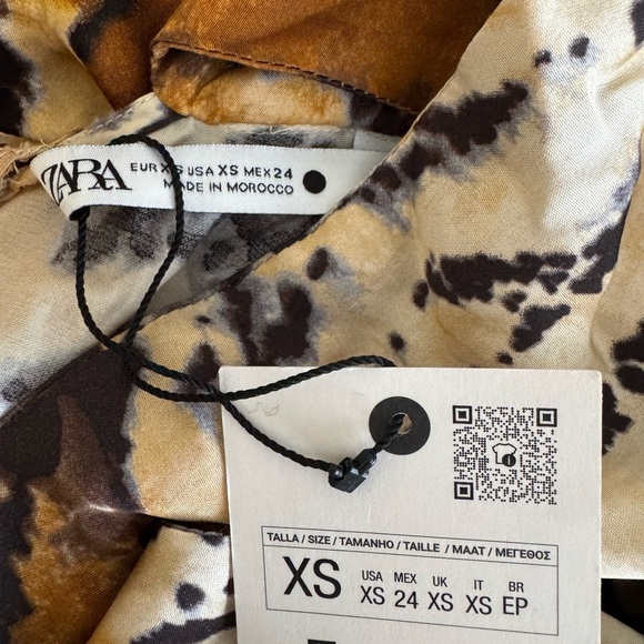 🐯 ZARA Woman Animal Print Dress | Size XS | New - Picture 10 of 10